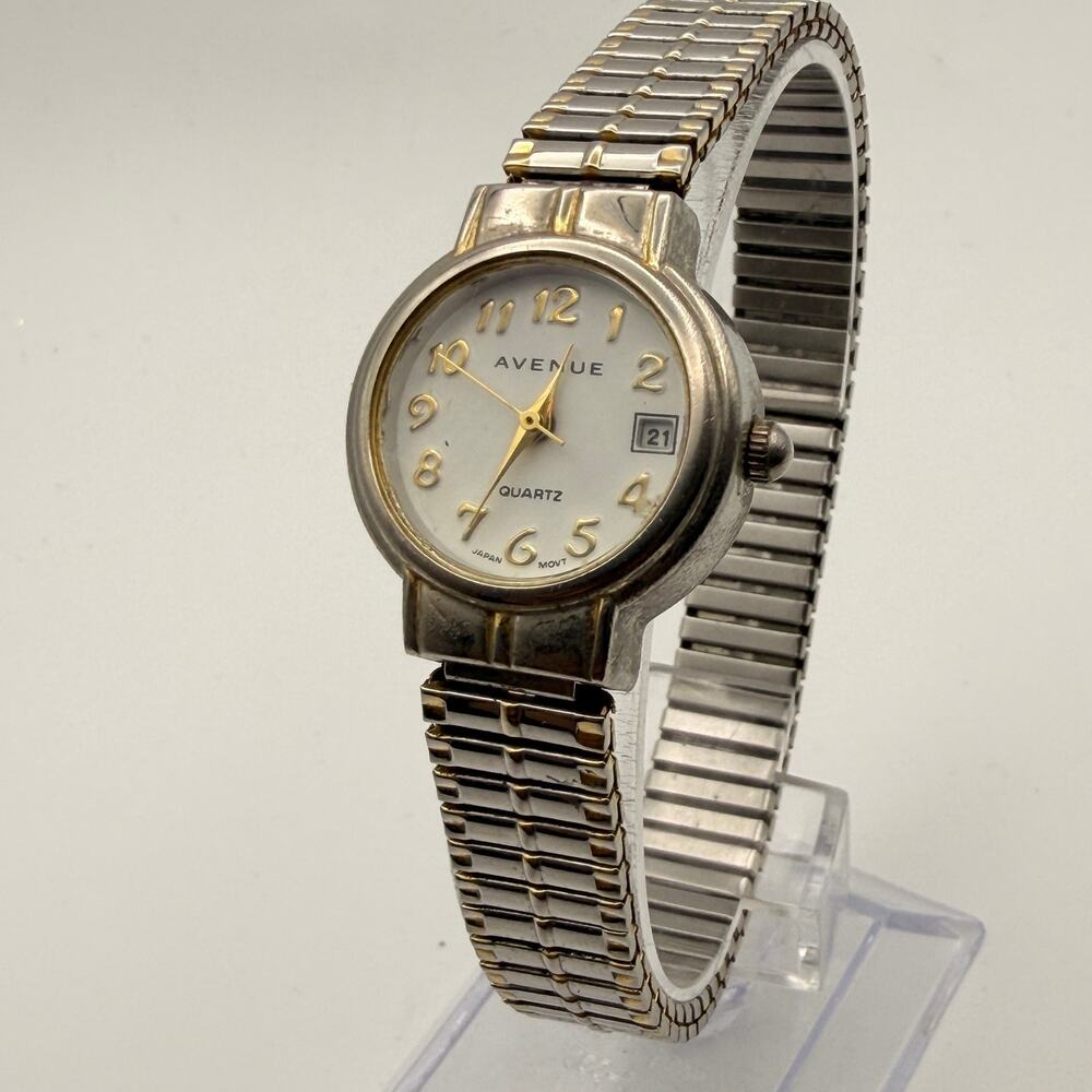 Elegant Vintage Avenue Two-Tone Ladies' Quartz Watch Working New Battery
